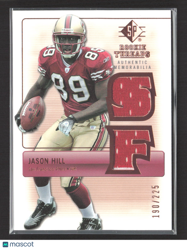 2007 Upper Deck SP Rookie Threads Jason Hill #RT-JH Event-Worn 190/225