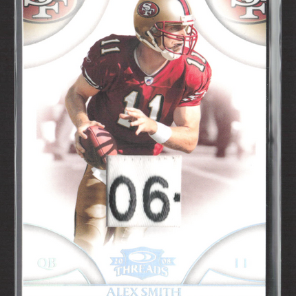 2008 Donruss Threads Alex Smith #120 Game-Worn Jersey /50 Logo