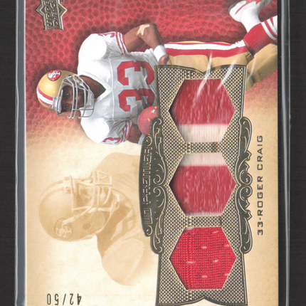 2008 Upper Deck Premier Rare Materials 3 Roger Craig #PP3-RC Patch 42/50