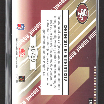 2004 Donruss Rookies & Stars Longevity Derrick Hamilton #279 60/99 Red Patch