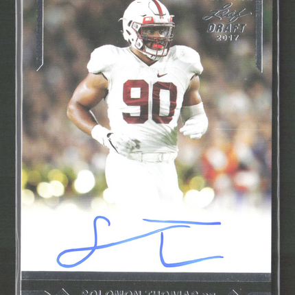 2017 Leaf Ultimate Draft Gold Leaf Rookies Solomon Thomas #GLR-ST1 Auto