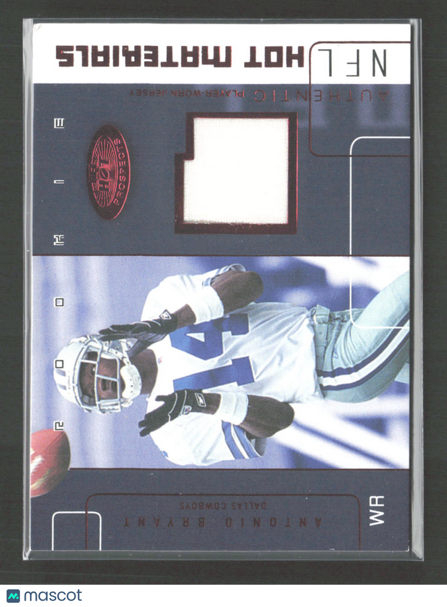 2002 Fleer Hot Prospects NFL Hot Materials Antonio Bryant #HM-AB2 Jersey 09/50