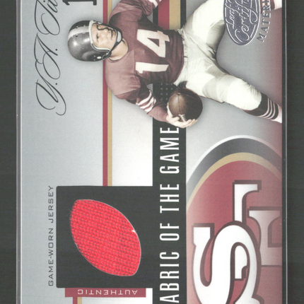 2006 Leaf Certified Materials Fabric of the Game Y.A. Tittle #FOTG-52 jersey /75