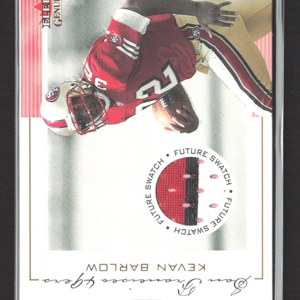 2001 Fleer Genuine Future Swatch Kevan Barlow #155 Future Swatch Jersey Patch