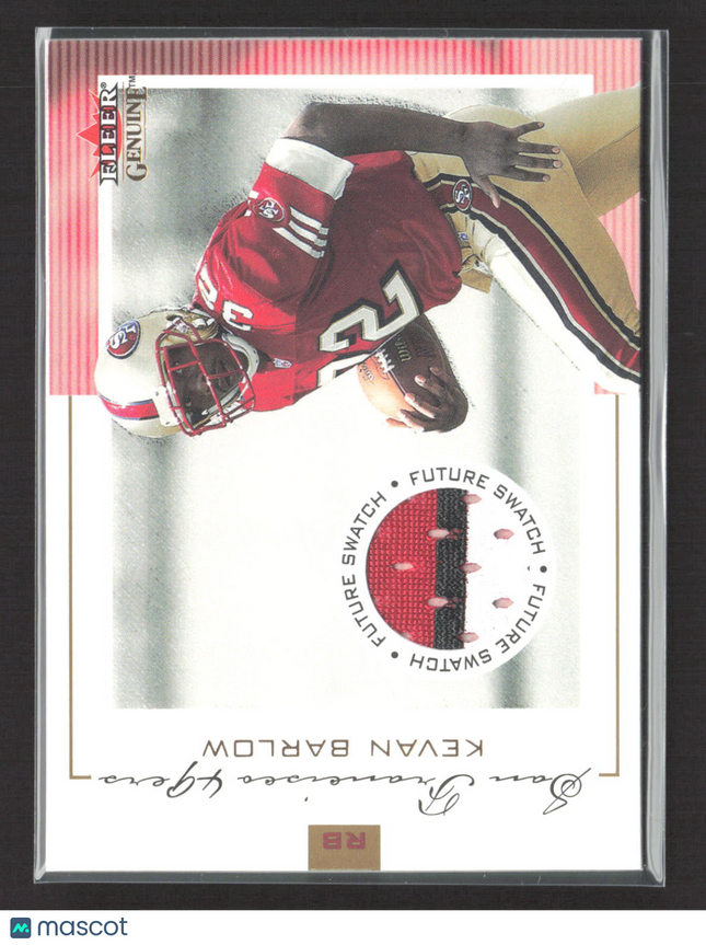 2001 Fleer Genuine Future Swatch Kevan Barlow #155 Future Swatch Jersey Patch