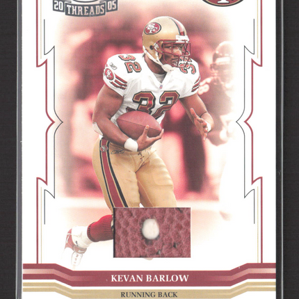 2005 Donruss Playoff Throwback Threads Kevan Barlow #124 Game-Used Football /275
