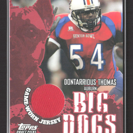 2004 Topps Draft Picks & Prospects Big Dogs Dontarrious Thomas #BD-DT jersey