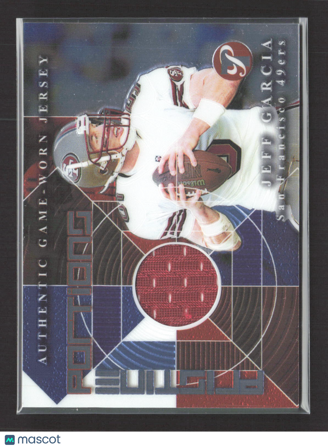 2002 Topps Pristine Pristine Portions Jeff Garcia #PPR-JG Game-Worn Jersey