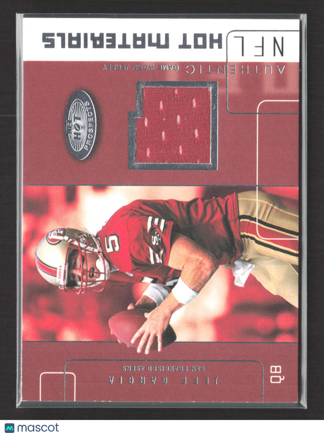 2002 Fleer Hot Prospects NFL Hot Materials Jeff Garcia #HM-JG Game-Worn Jersey