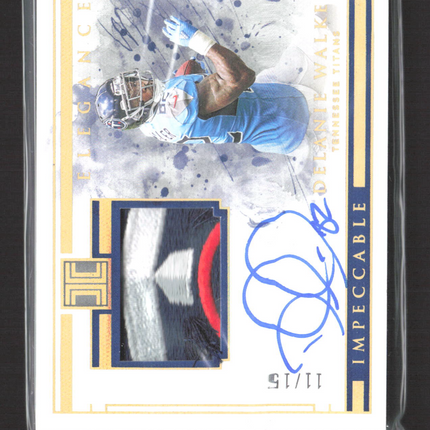 2019 Panini Impeccable Delanie Walker #EV-DW Logo Patch 11/15 Auto