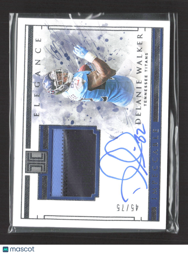 2019 Panini Impeccable Elegance Delanie Walker #EV-DW Patch /75 Auto