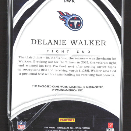 2016 Panini Immaculate Nameplate Nobility Delanie Walker Game-worn Patch /6