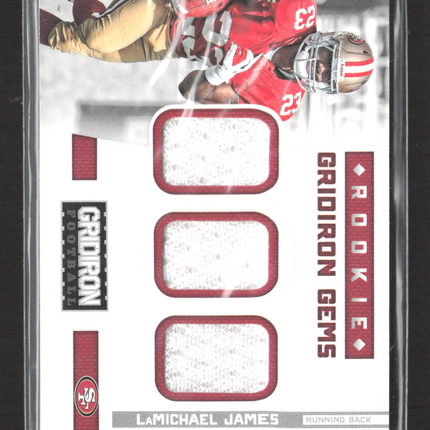 2012 Panini Gridiron Rookie Gridiron Gems LaMichael James #3 Triple Jersey