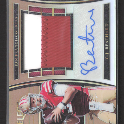 2018 Panini Select Prizm C.J. Beathard #JM-CJ Patch 17/49 Auto