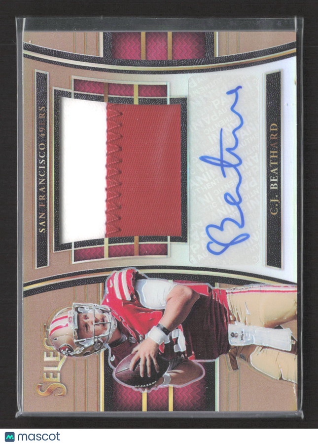 2018 Panini Select Prizm C.J. Beathard #JM-CJ Patch 17/49 Auto