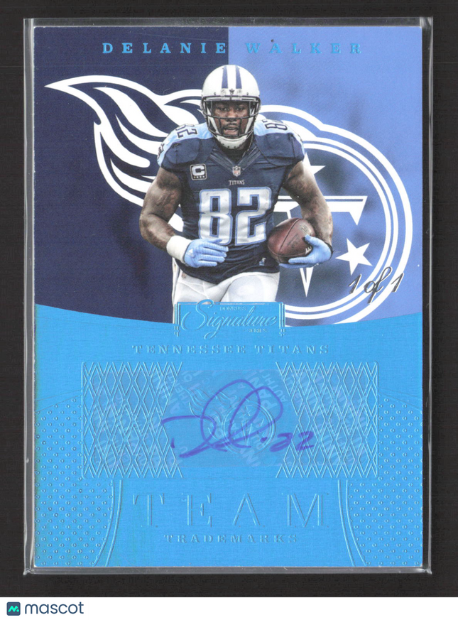 2016 Panini Donruss Team Trademarks Delanie Walker #TT-DW Auto Platinum 1/1