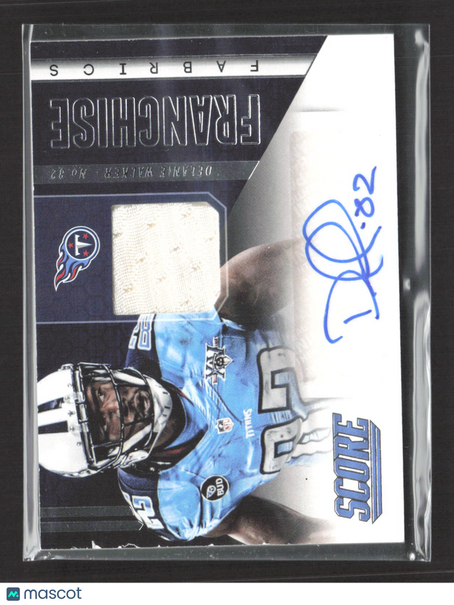 2014 Score Franchise Fabrics Delanie Walker #FF-DW Game-worn Jersey Auto