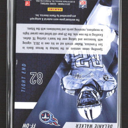 2014 Score Franchise Fabrics Delanie Walker #FF-DW Game-worn Jersey Auto
