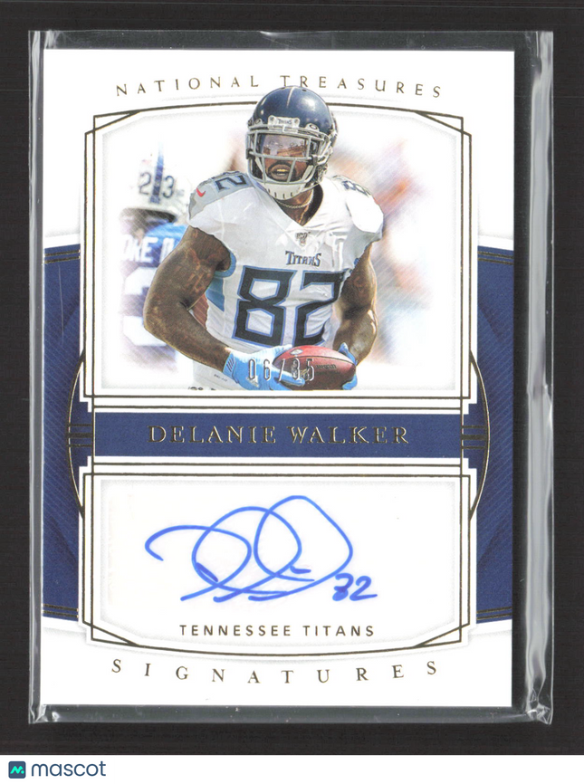 2020 Panini National Treasures Signatures Delanie Walker #S-DW Auto /35