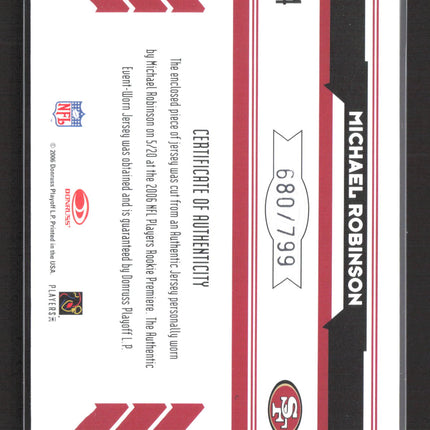2006 Donruss Playoff Rookies & Stars Michael Robinson #264 Material Jersey /799