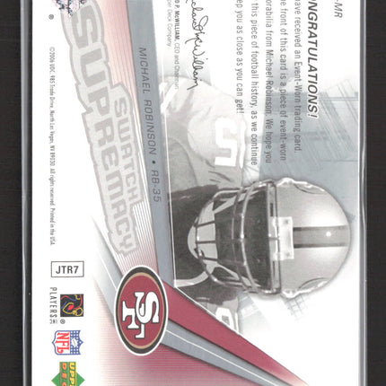 2006 Upper Deck SPx Swatch Supremacy Michael Robinson #SW-MR Jersey