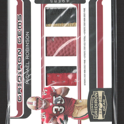 2006 Donruss Gridiron Gear Gridiron Gems Michael Robinson #220 Ball Patch /50
