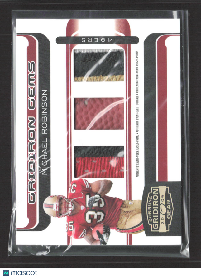 2006 Donruss Gridiron Gear Gridiron Gems Michael Robinson #220 Ball Patch /50