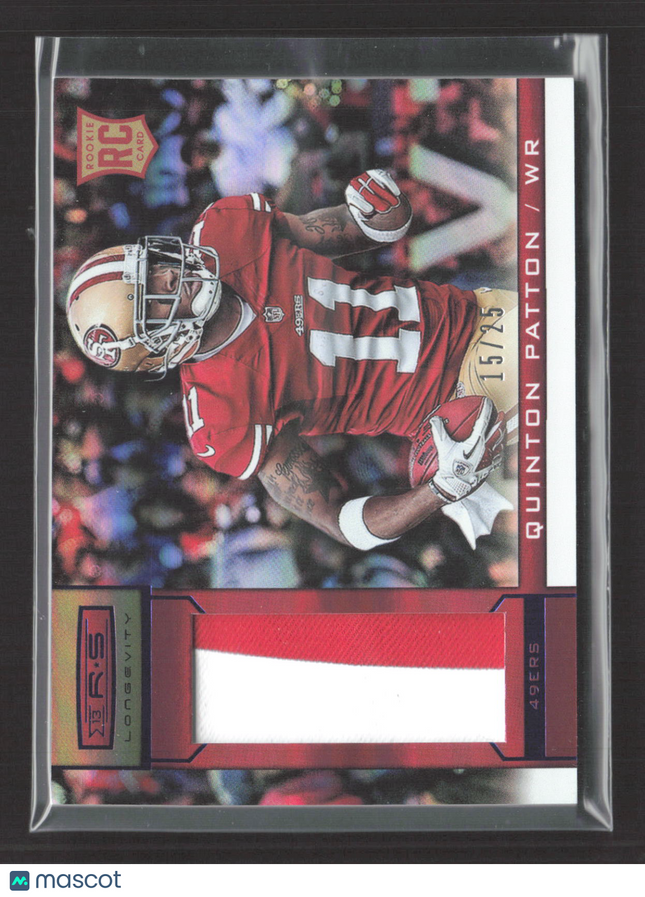 2013 Panini Rookies & Stars Longevity Quinton Patton #229 RC Patch /25