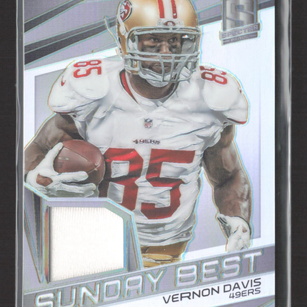 2015 Panini Spectra Sunday Best Vernon Davis #SB-VD 062/199 Jersey Patch