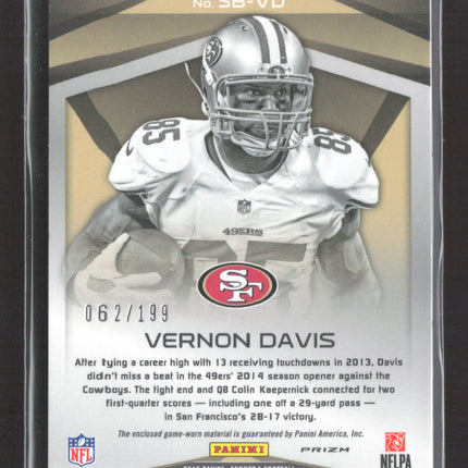 2015 Panini Spectra Sunday Best Vernon Davis #SB-VD 062/199 Jersey Patch