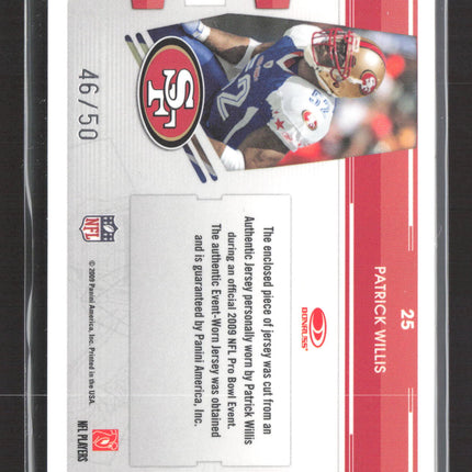 2009 Absolute Tools of the Trade Patrick Willis #25 Laundry Tag Patch 46/50