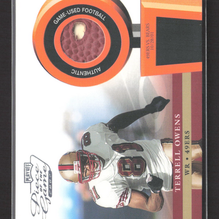 2002 Playoff Piece of the Game Terrell Owens #POG-50 Game-Used Football