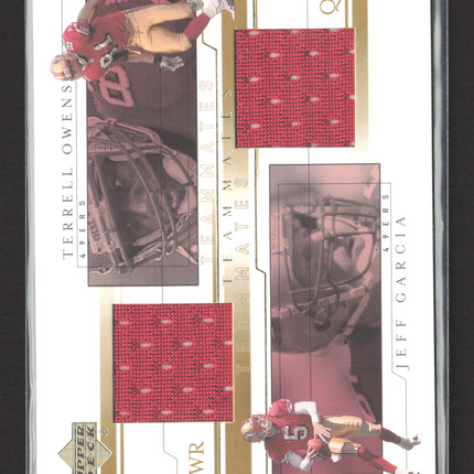 2001 Upper Deck Teammates Terrell Owens Jeff Garcia #GO-T Game-Worn Jersey