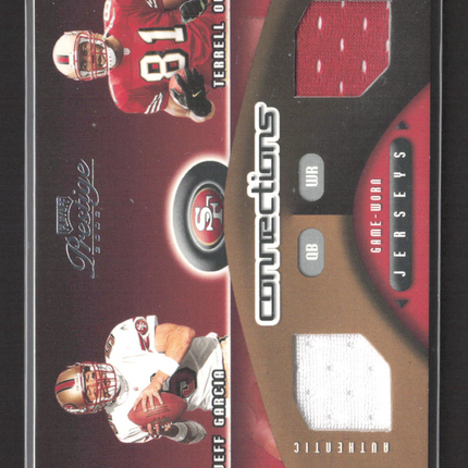 2002 Prestige Connections Terrell Owens Jeff Garcia #C-6 Game-Worn Jersey /500