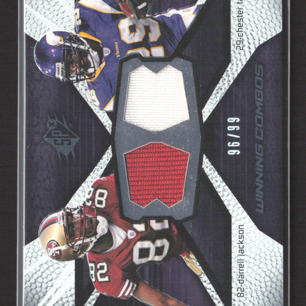 2008 SPx Winning Combos Darrell Jackson Chester Taylor #WC20 Dual Jersey 96/99