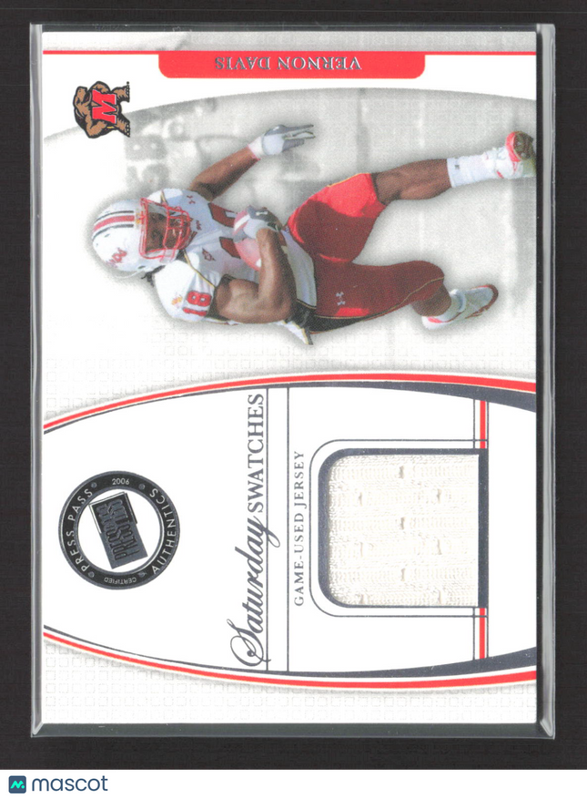 2006 Press Pass Legends Saturday Swatches Vernon Davis #LJC/VD Game-Used Jersey
