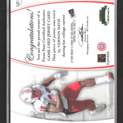 2006 Press Pass Legends Saturday Swatches Vernon Davis #LJC/VD Game-Used Jersey