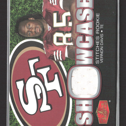 2006 Fleer Flair Showcase Stitches Rookie Vernon Davis #SHS-VD Jersey