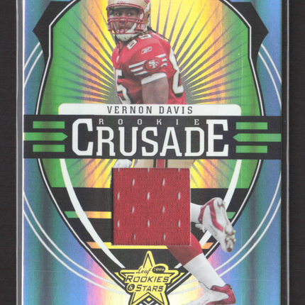 2006 Leaf Rookies & Stars Rookie Crusade Vernon Davis #RC-13 Jersey /175