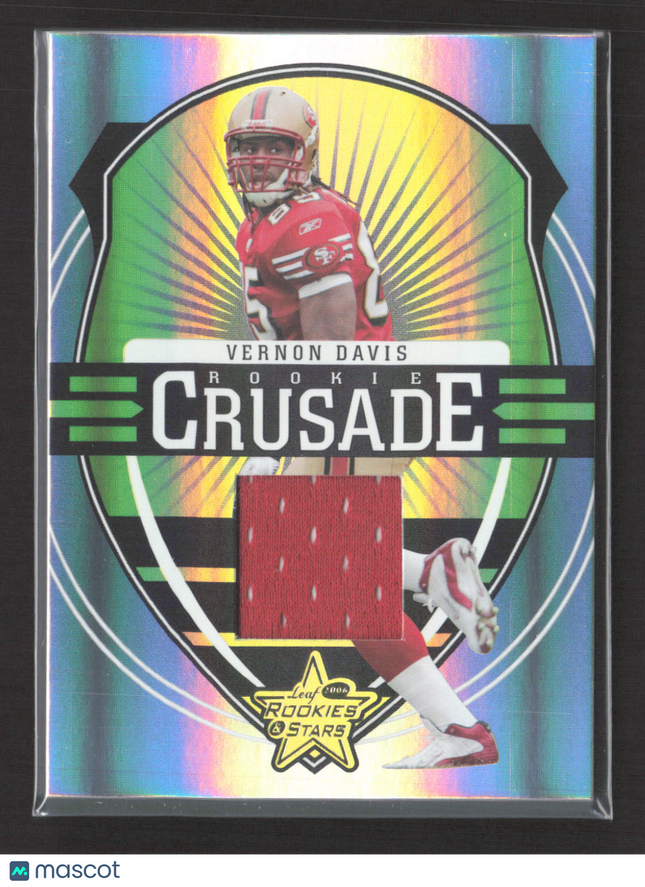2006 Leaf Rookies & Stars Rookie Crusade Vernon Davis #RC-13 Jersey /175