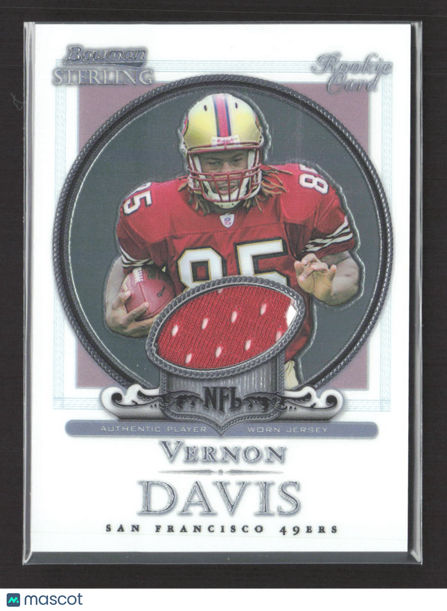 2006 Bowman Sterling Vernon Davis #BS-VD Authentic Player Worn Jersey