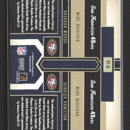 2004 Playoff Honors Rookie Tandems Derrick Hamilton Rashaun Woods #RT-16 Jersey