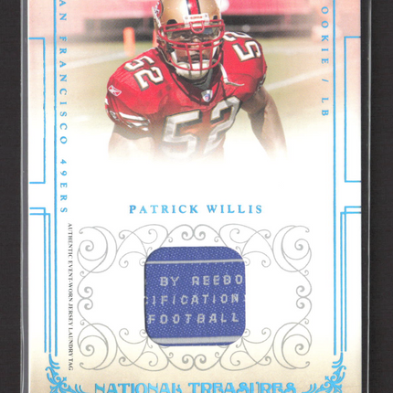 2007 Playoff National Treasures Patrick Willis #125 Jersey Laundry Tag /10