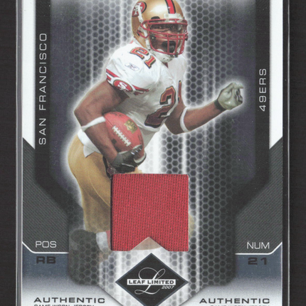 2007 Donruss Playoff Leaf Limited Frank Gore #85 Game-Worn Jersey 074/100