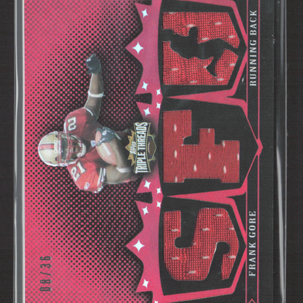 2007 Topps Triple Threads Frank Gore #TTR94 Authentic Jersey Relic 08/36