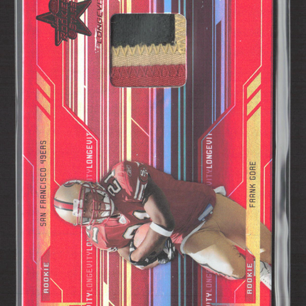 2005 Donruss Playoff Prestige Longevity Frank Gore #262 Jersey Patch /99