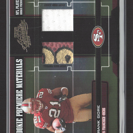 2005 Playoff Absolute Memorabilia Frank Gore #217 Ball Jersey /750