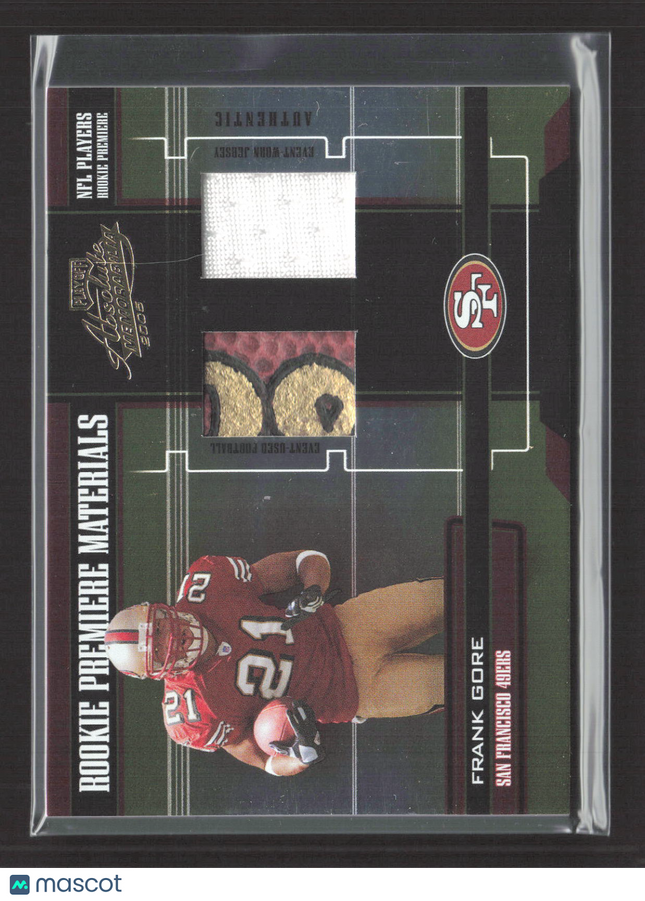2005 Playoff Absolute Memorabilia Frank Gore #217 Ball Jersey /750