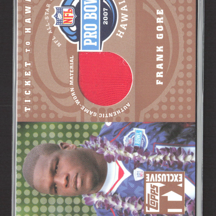 2007 Topps TX Ticket to Hawaii Frank Gore #HAJ-FG Authentic Game-Worn Jersey