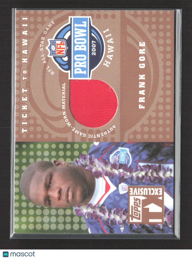 2007 Topps TX Ticket to Hawaii Frank Gore #HAJ-FG Authentic Game-Worn Jersey
